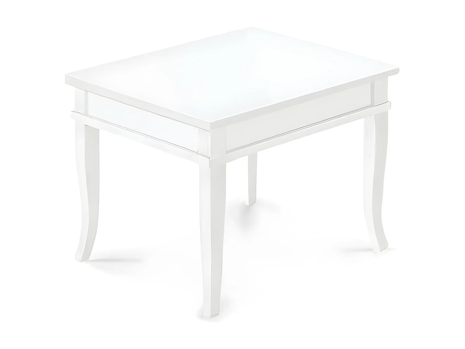 MilaniHome.it - Tavolino Bacheca Bianco 60x60 Per Interno Sala Da Pranzo Salotto Cucina Arte Povera Massellodi coloreBianco