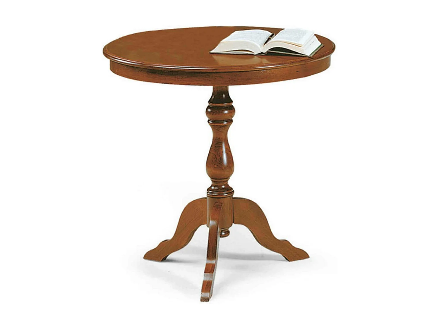 MilaniHome.it - Tavolino In Legno Massello Diametro 60x71 Hdi coloreTinta noce