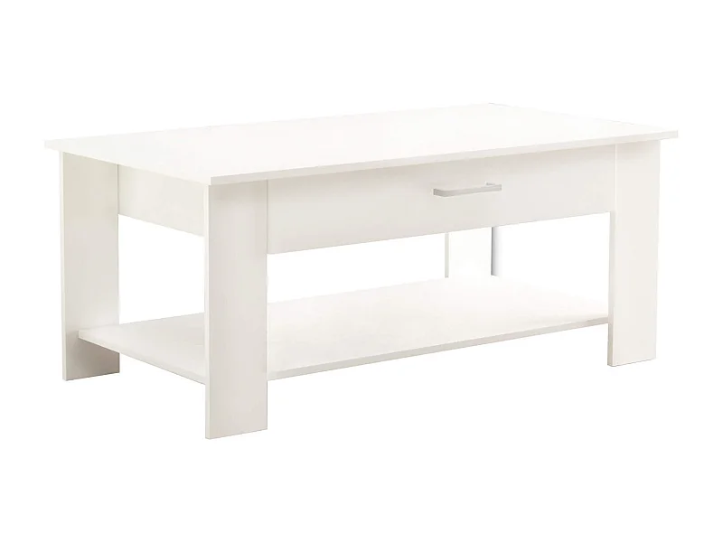 MilaniHome.it - tavolino da salotto moderno cm 110x60x44 hdi coloreBianco