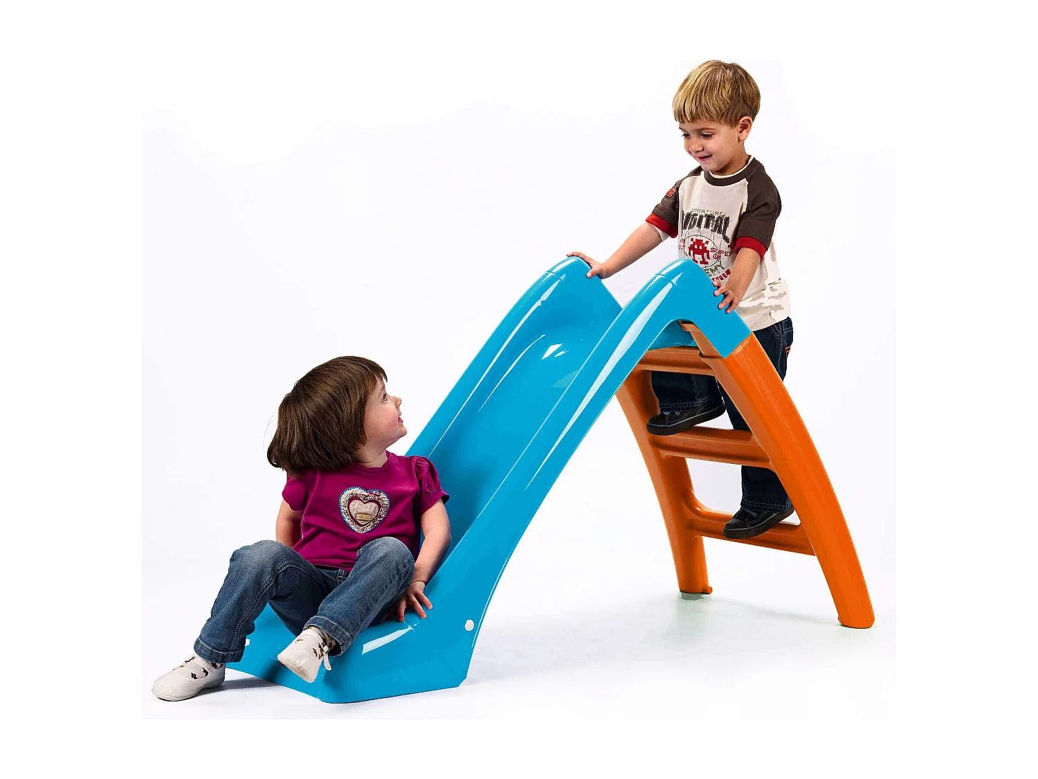 MilaniHome.it - SCIVOLO - Scivolo per bambini da giardino per esterno in plastica cm 120 x 55 x 73 hdi coloreMulticolor