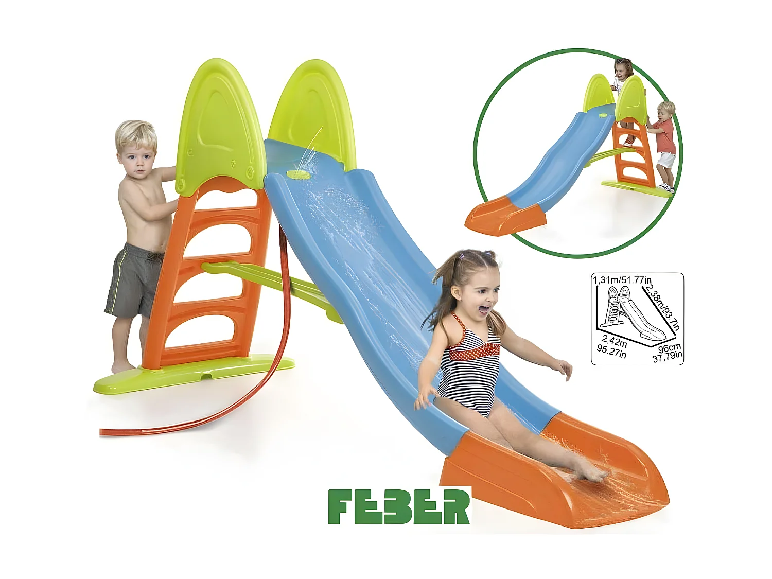 MilaniHome.it - Mega Scivolo Con Acqua Adatto A Tutti I Bambini Da Esterno Giardinodi coloreMulticolor