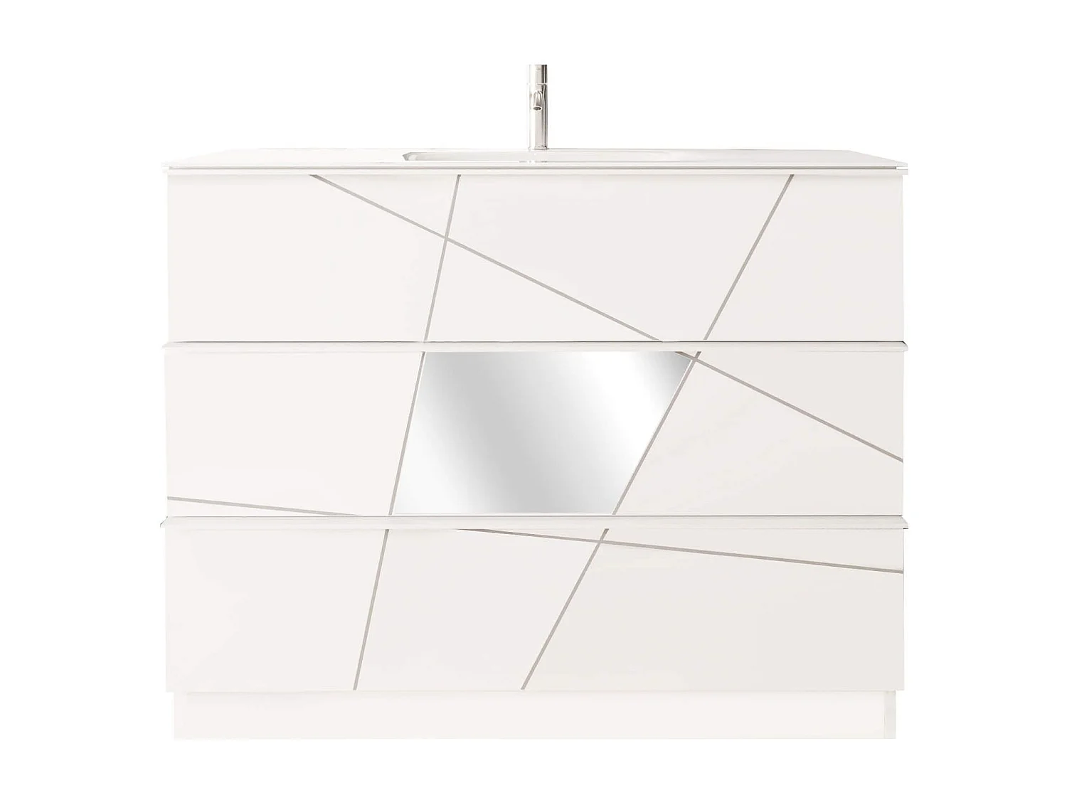 MilaniHome.it - mobile lavabo a terra di design moderno industrialdi coloreBianco