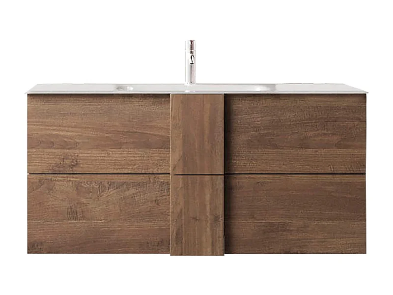 MilaniHome.it - mobile lavabo sospeso di design moderno industrialdi coloreMarrone