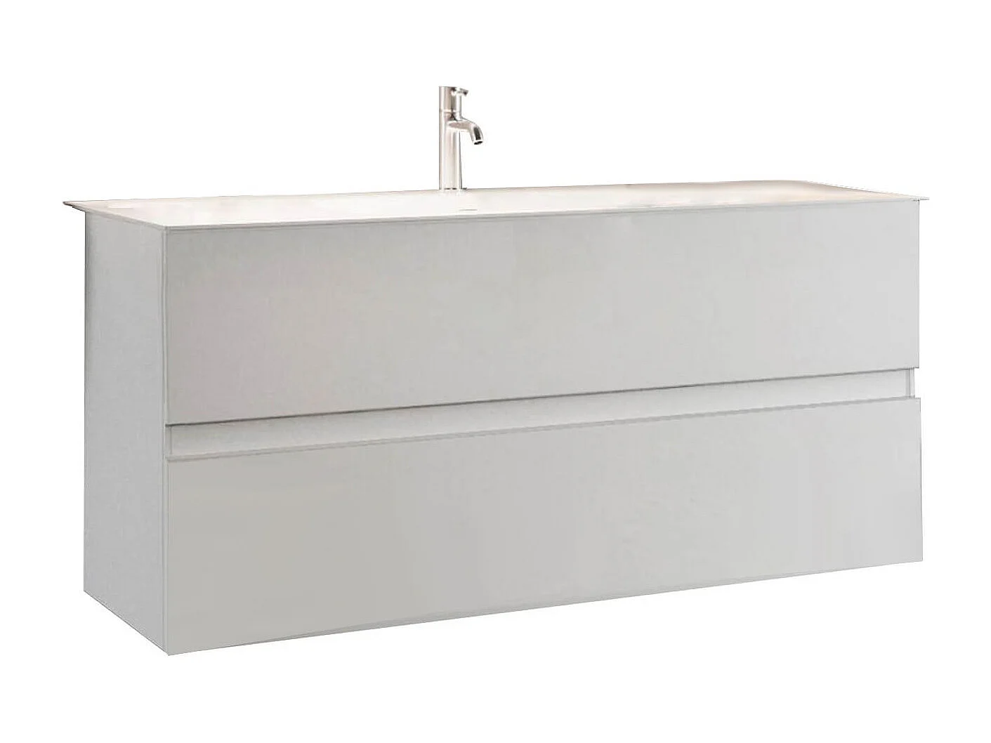 MilaniHome.it - mobile lavabo sospeso di design moderno industrialdi coloreBianco