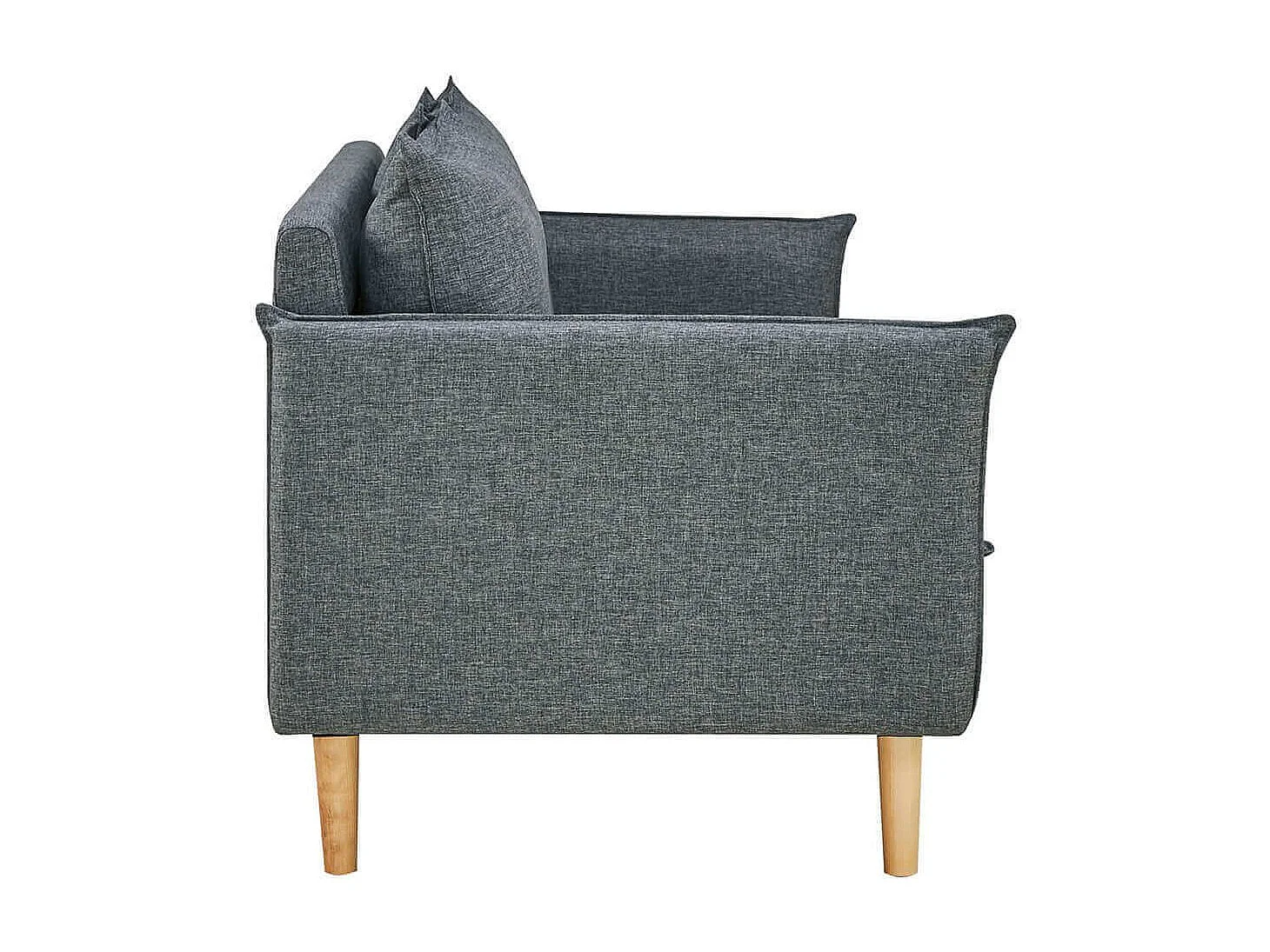 MilaniHome.it - divano 3 posti stile nordico scandinavo 188x84x51 hdi coloreGrigio scuro