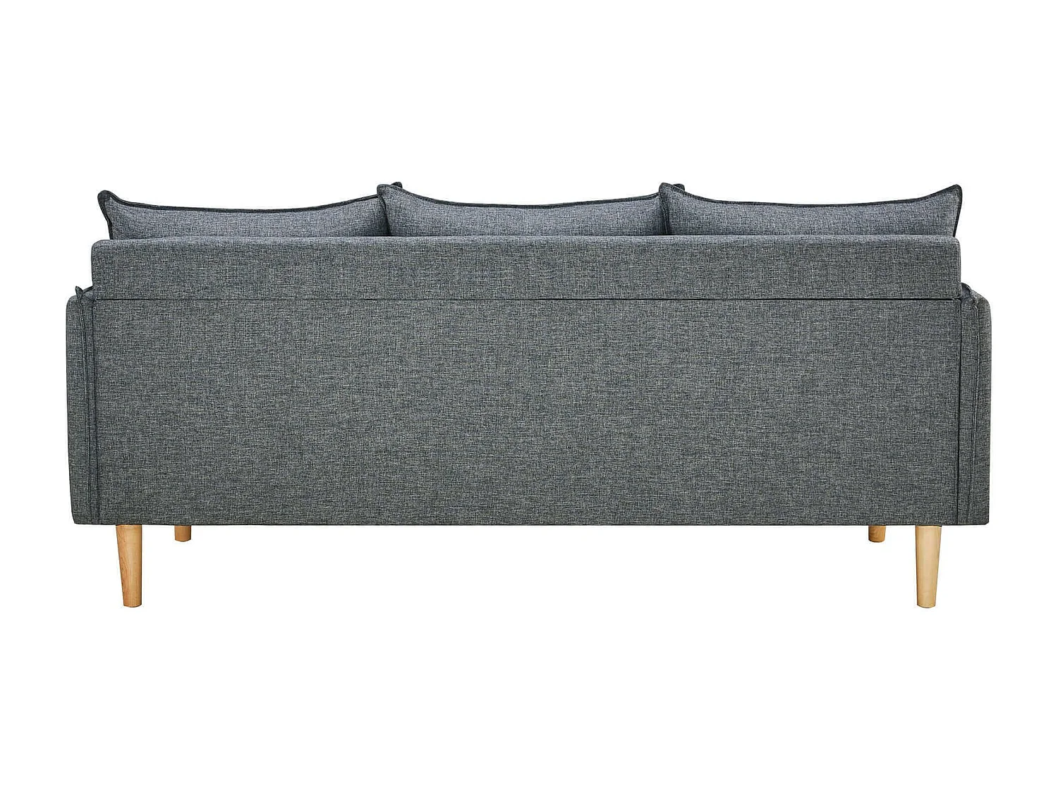 MilaniHome.it - divano 3 posti stile nordico scandinavo 188x84x51 hdi coloreGrigio scuro