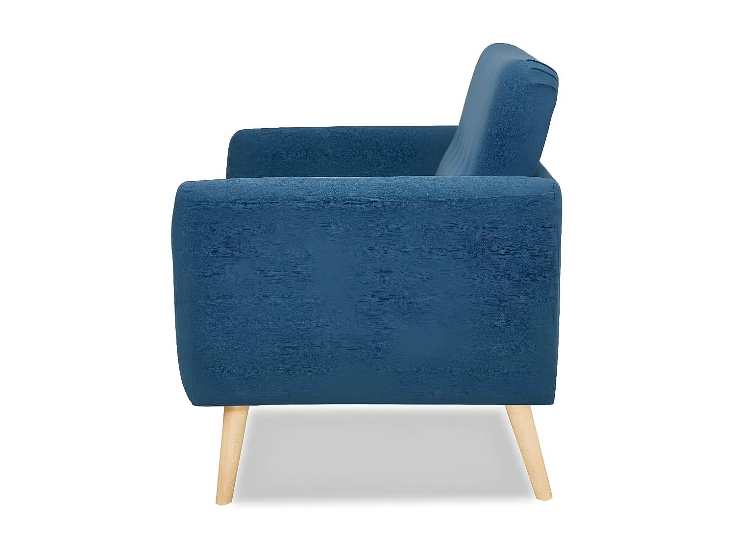 MilaniHome.it - Divano 2 Posti Blu Melange Stile Moderno Di Design Contemporaneo Con Bottoni Per Salotto Casa Hotel, Stile Moderno, , Cm 147x79x86 Hdi coloreBlu