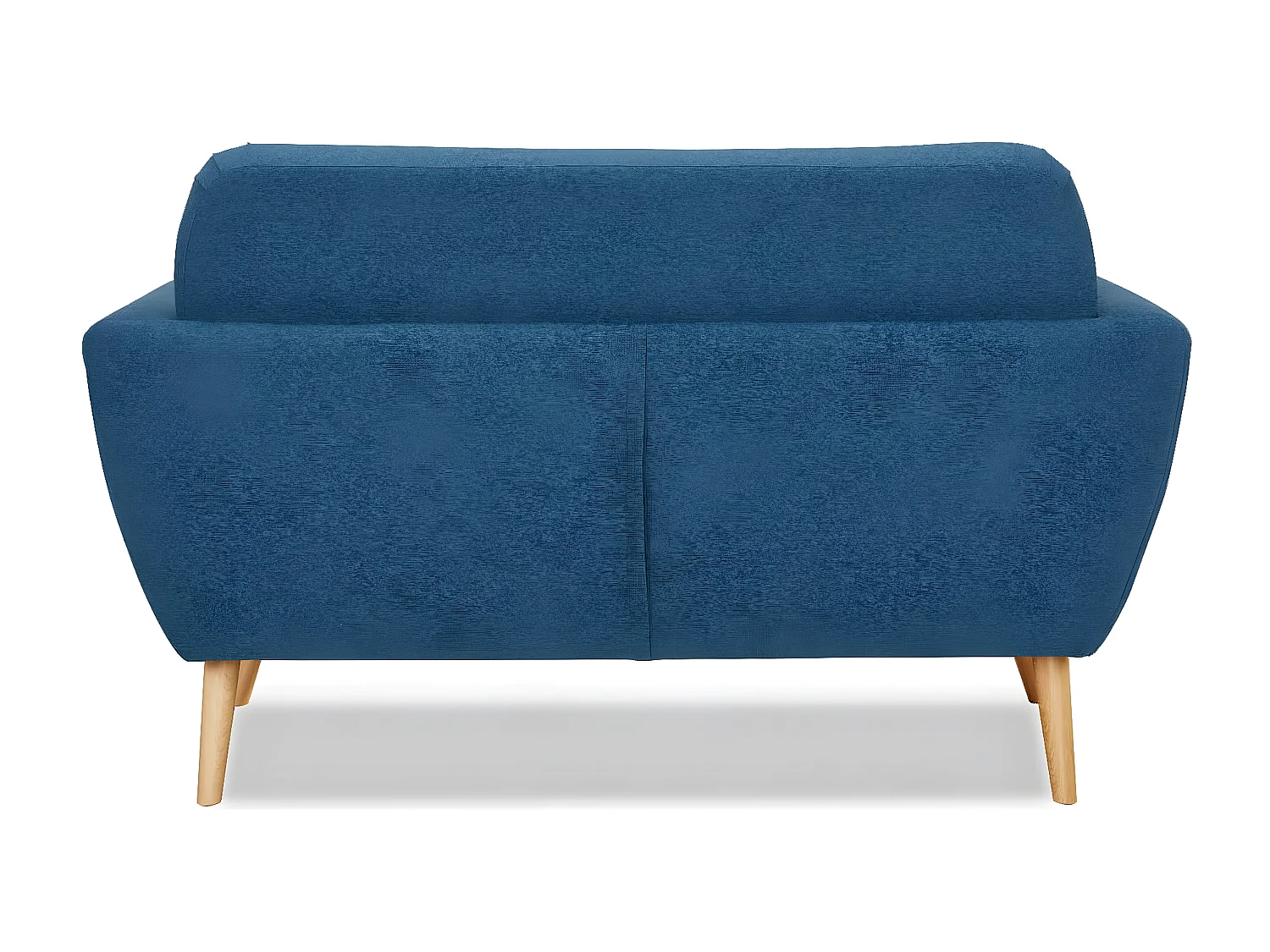 MilaniHome.it - Divano 2 Posti Blu Melange Stile Moderno Di Design Contemporaneo Con Bottoni Per Salotto Casa Hotel, Stile Moderno, , Cm 147x79x86 Hdi coloreBlu