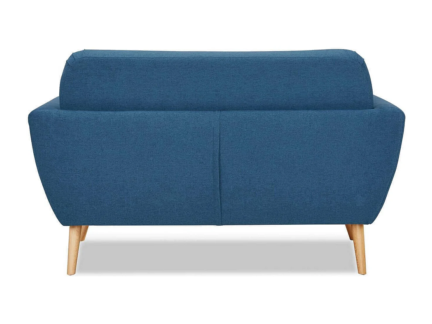 MilaniHome.it - Divano 2 Posti Blu Melange Stile Moderno Di Design Contemporaneo Con Bottoni Per Salotto Casa Hotel, Stile Moderno, , Cm 147x79x86 Hdi coloreBlu