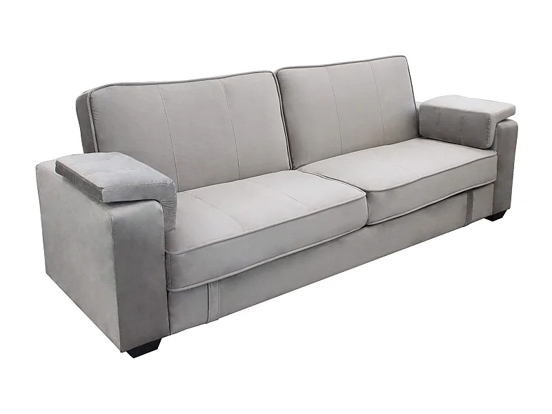 MilaniHome.it - divano letto 3 posti ergonomico per il soggiorno trasormabile in lettodi coloreTortora