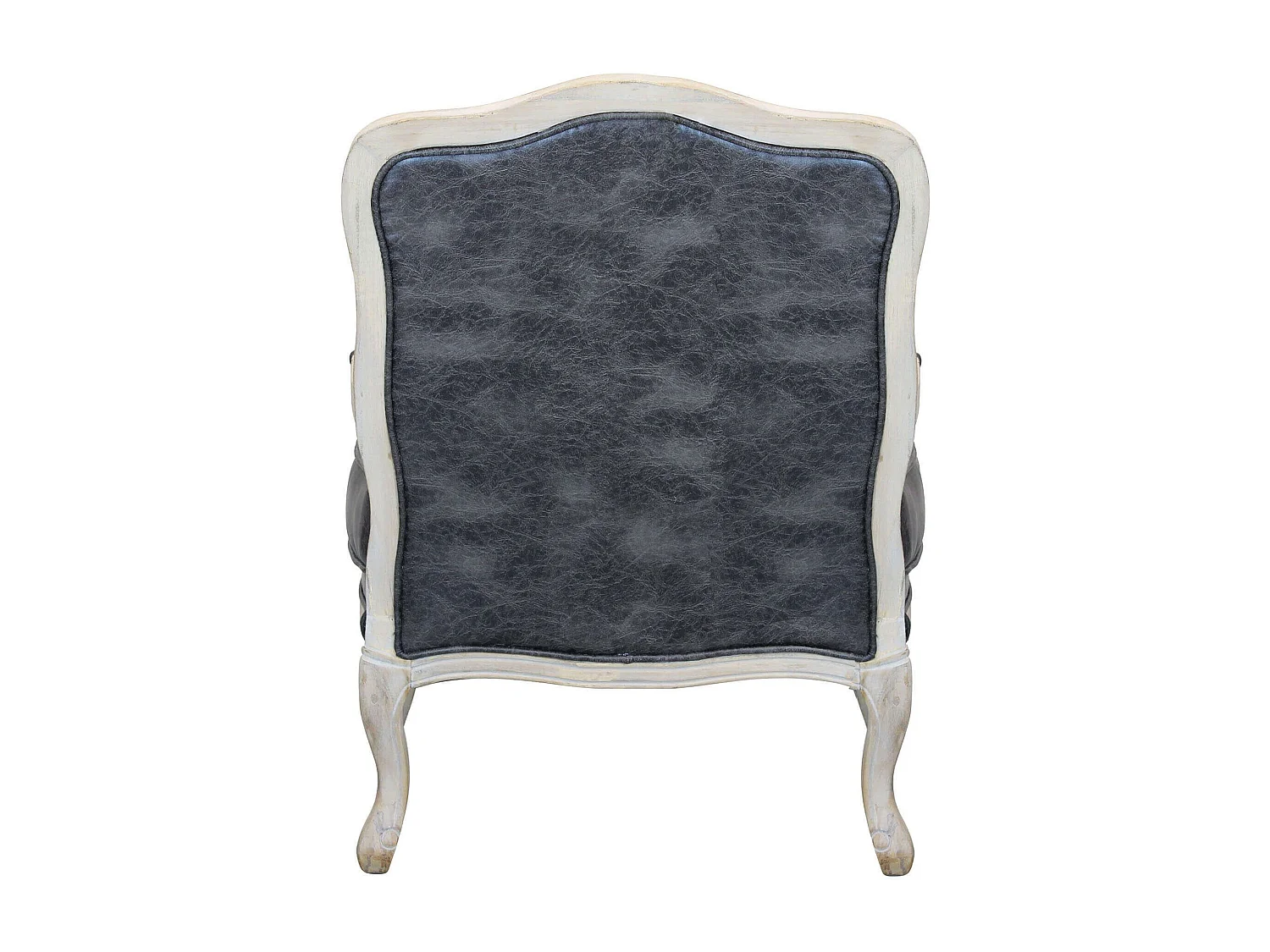 MilaniHome.it - poltrona vintage in ecopelle di design moderno vintage cm 64x72x92 hdi coloreGrigio scuro