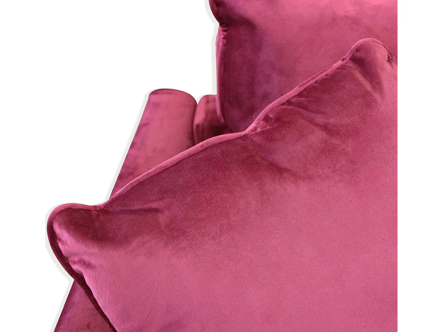 MilaniHome.it - Divano in velluto 3 posti per salotto soogiorno sala d'attesa 196x81x89 hdi coloreRosso