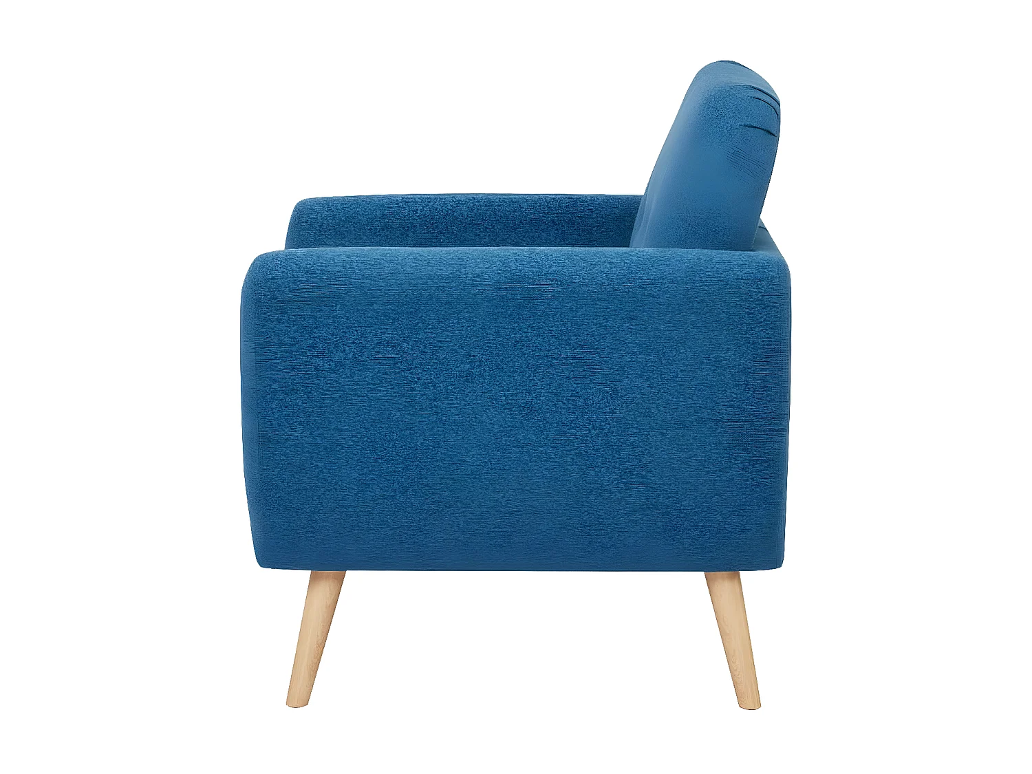 MilaniHome.it - Poltrona Da Salotto Soggiorno, Stile Moderno Di Design Contemporaneo In Tessuto Con Bottoni Colore Blu, Cm 84x79x86 Hdi coloreBlu