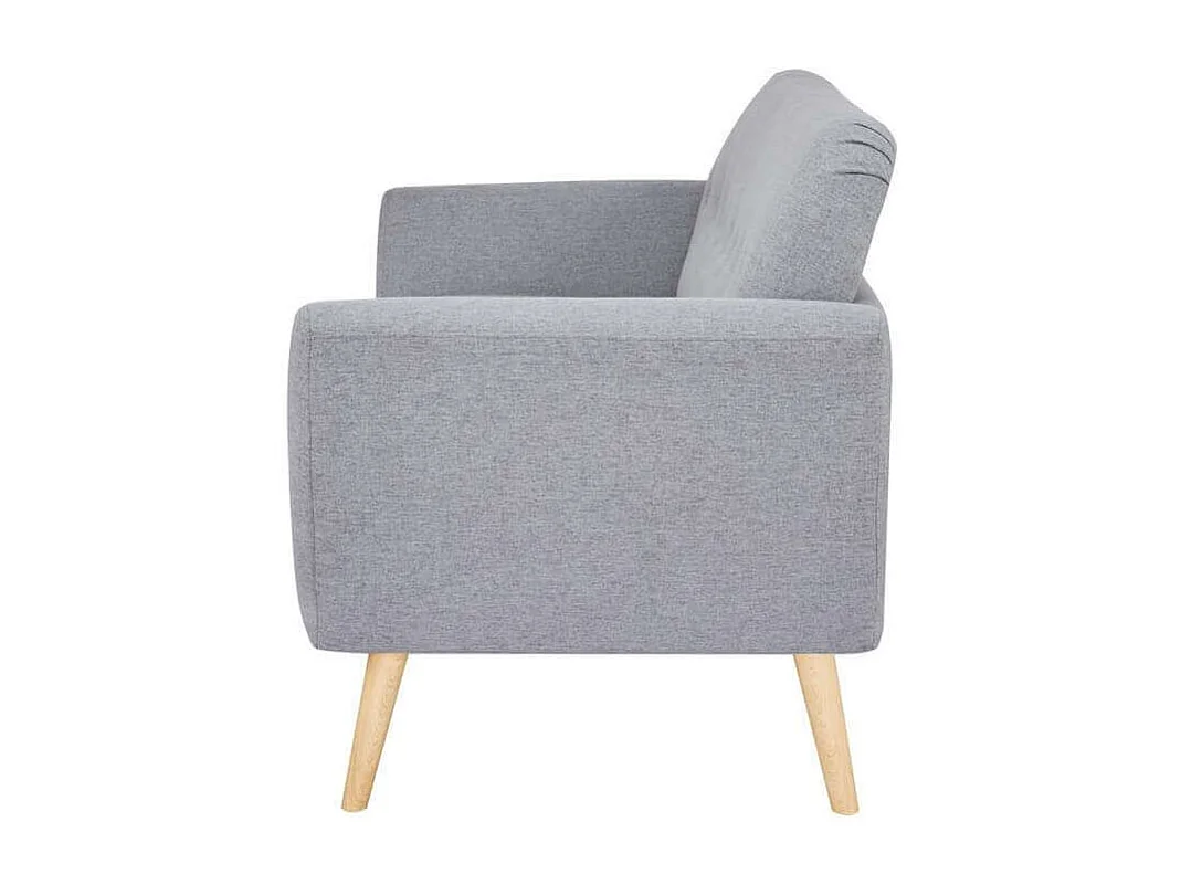 MilaniHome.it - Divano 3 Posti Grigio Stile Moderno Di Design Contemporaneo Con Bottoni Per Salotto Casa Hotel, Stile Moderno,, 193x79x86 Hdi coloreGrigio chiaro