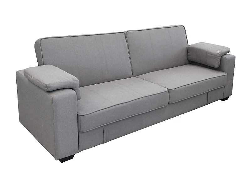 MilaniHome.it - divano letto 3 posti ergonomico per il soggiorno trasormabile in lettodi coloreGrigio chiaro