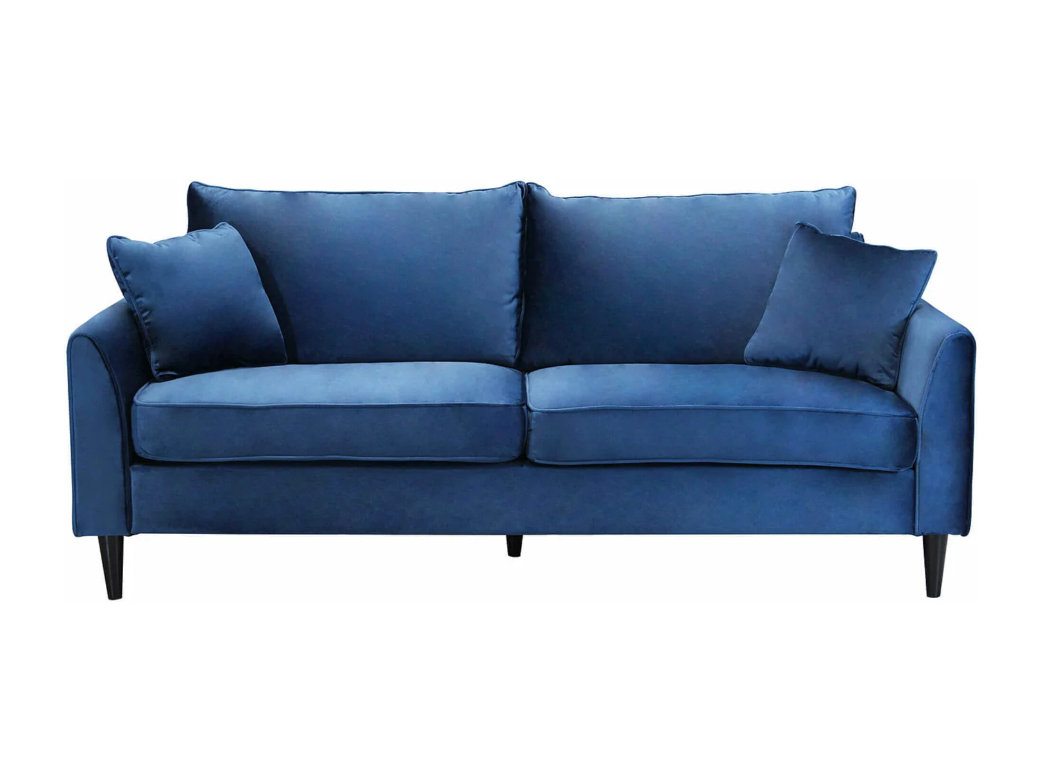 MilaniHome.it - Divano in velluto 3 posti per salotto soogiorno sala d'attesa 196x81x89 hdi coloreBlu