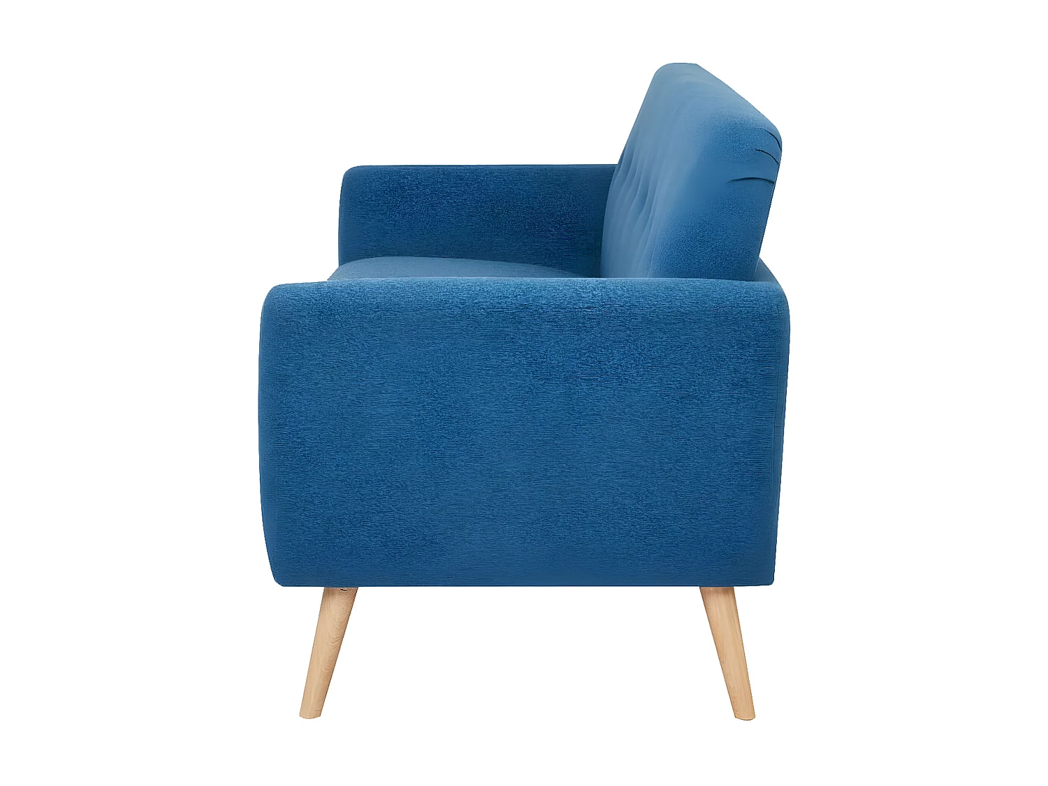 MilaniHome.it - Divano 3 Posti Blu Melange Stile Moderno Di Design Contemporaneo Con Bottoni Per Salotto Casa Hotel, Stile Moderno, , 193x79x86 Hdi coloreBlu
