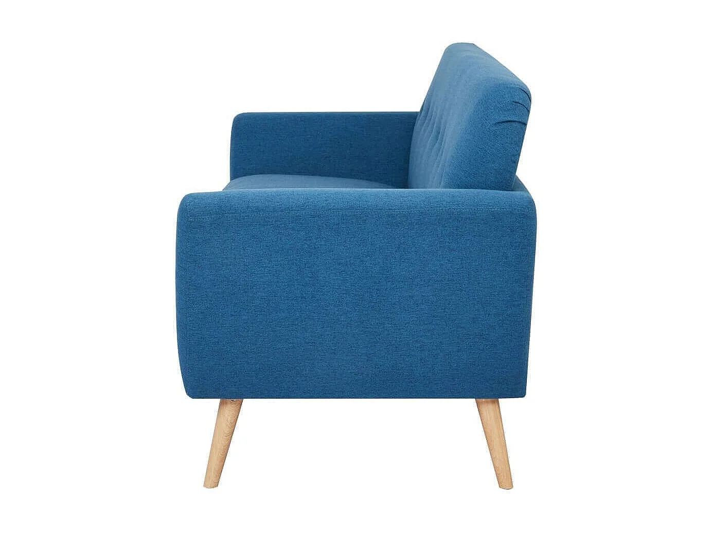 MilaniHome.it - Divano 3 Posti Blu Melange Stile Moderno Di Design Contemporaneo Con Bottoni Per Salotto Casa Hotel, Stile Moderno, , 193x79x86 Hdi coloreBlu
