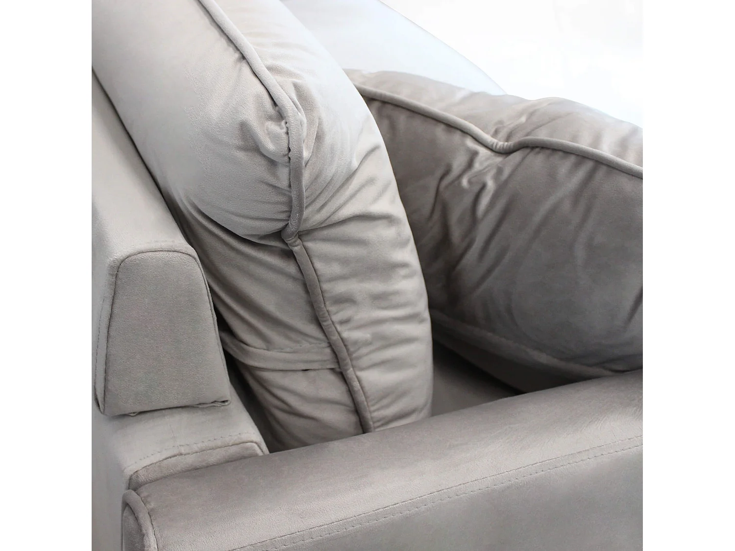 MilaniHome.it - Divano in velluto 2 posti per salotto soogiorno sala d'attesa 152x81x89 hdi coloreTortora