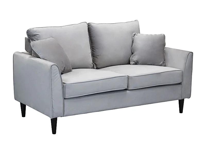 MilaniHome.it - Divano in velluto 2 posti per salotto soogiorno sala d'attesa 152x81x89 hdi coloreTortora