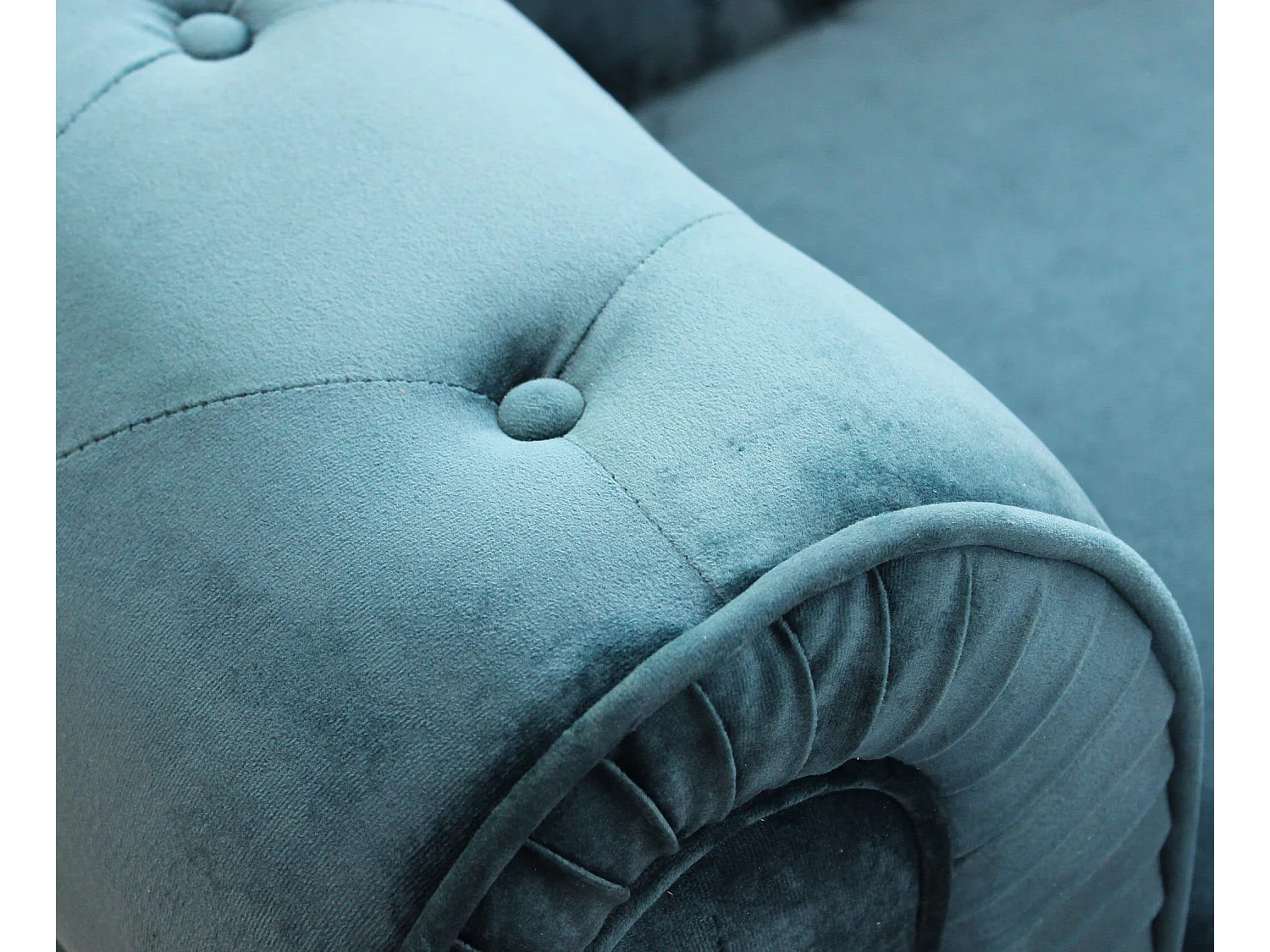 MilaniHome.it - divano vintage in ecopelle 3 posti cm 197x74x82 h di design inglese per salotto modernodi coloreBlu