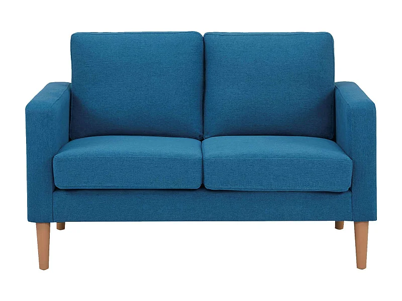 MilaniHome.it - Divano in tessuto 2 posti colorato di design scandinavo moderno per interno casa salotto sala d'attesa ufficiodi coloreBlu
