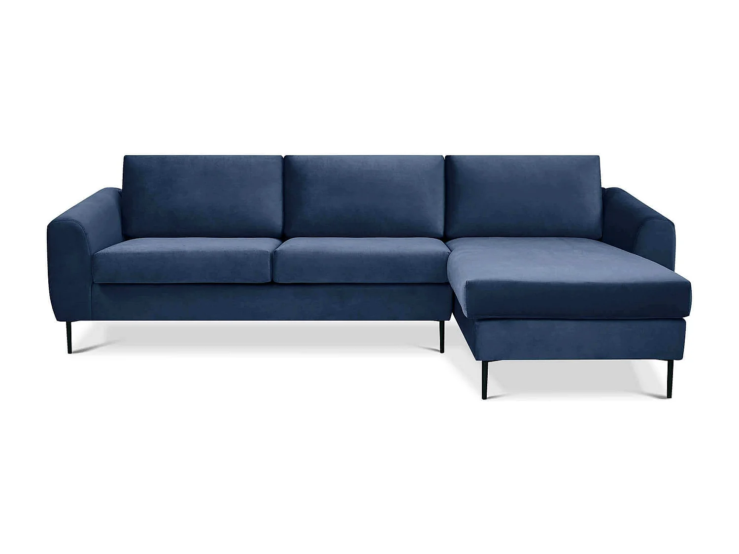 MilaniHome.it - divano 3 posti con penisola di design moderno cm 180x97x85hdi coloreBlu