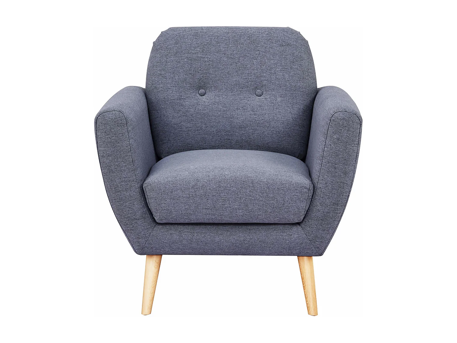 MilaniHome.it - Poltrona Da Salotto Soggiorno, Stile Moderno Di Design Contemporaneo In Tessuto Con Bottoni Colore Grigio Chiaro, Cm 84x79x86 Hdi coloreGrigio scuro