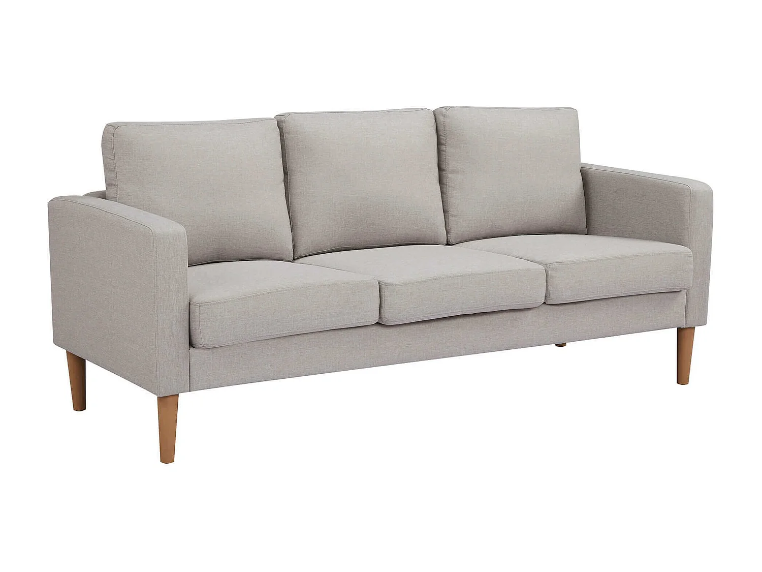 MilaniHome.it - Divano in tessuto 3 posti colorato di design scandinavo moderno per interno casa salotto sala d'attesa ufficiodi coloreBeige