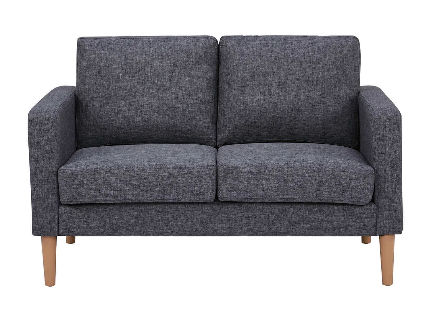 MilaniHome.it - Divano in tessuto 2 posti colorato di design scandinavo moderno per interno casa salotto sala d'attesa ufficiodi coloreGrigio scuro