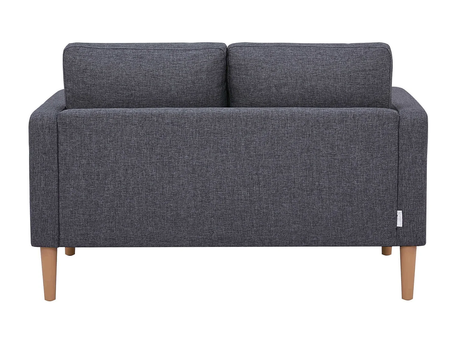 MilaniHome.it - Divano in tessuto 2 posti colorato di design scandinavo moderno per interno casa salotto sala d'attesa ufficiodi coloreGrigio scuro