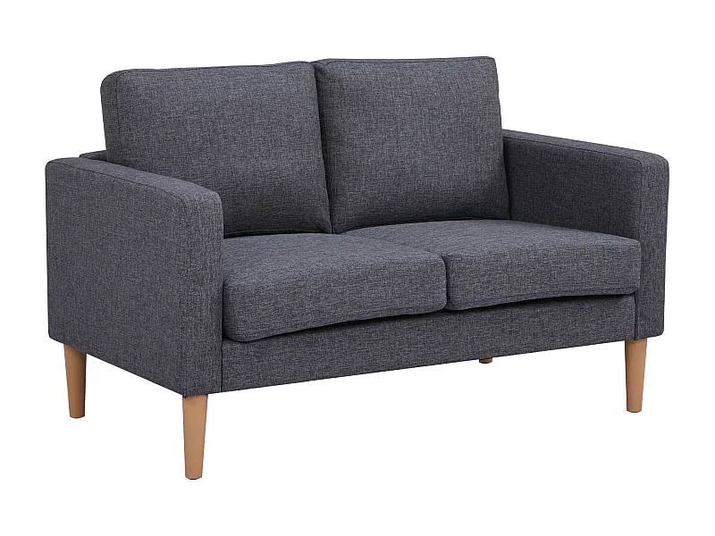 MilaniHome.it - Divano in tessuto 2 posti colorato di design scandinavo moderno per interno casa salotto sala d'attesa ufficiodi coloreGrigio scuro