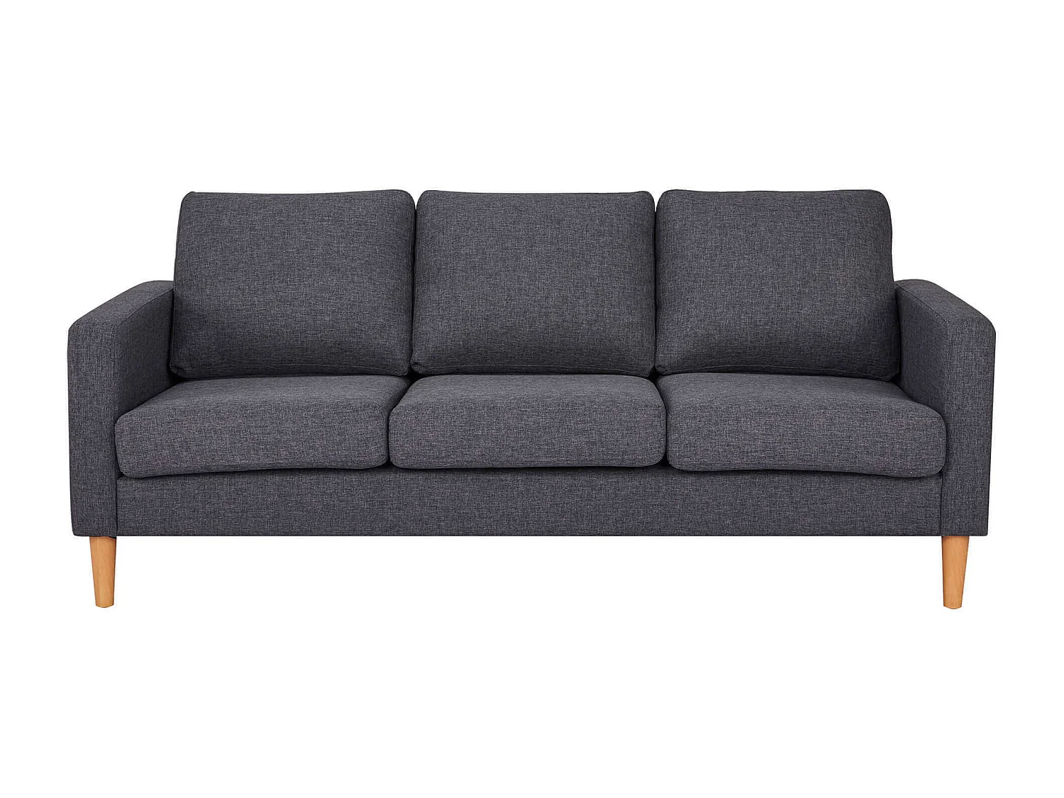 MilaniHome.it - Divano in tessuto 3 posti colorato di design scandinavo moderno per interno casa salotto sala d'attesa ufficiodi coloreGrigio scuro