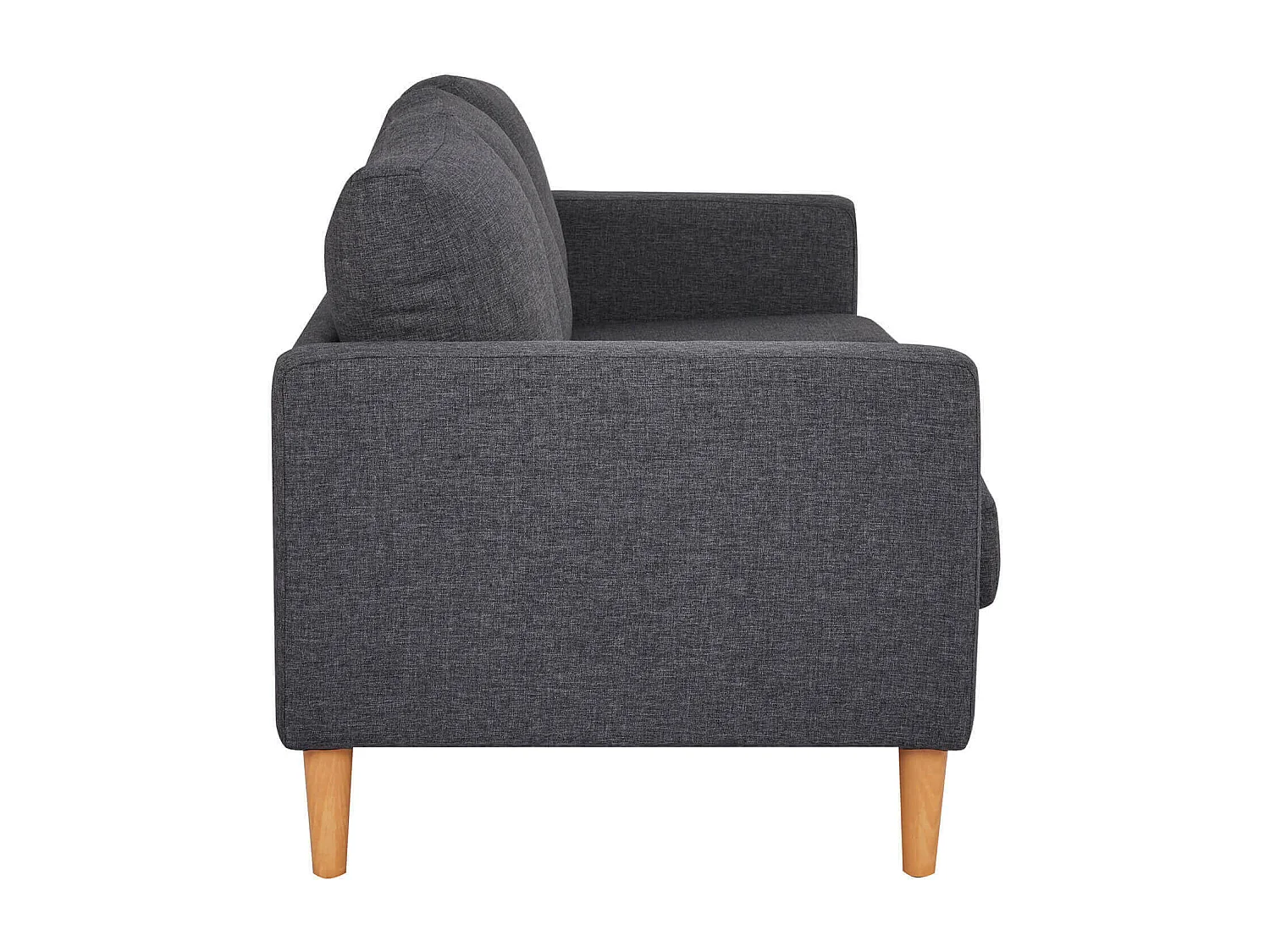 MilaniHome.it - Divano in tessuto 3 posti colorato di design scandinavo moderno per interno casa salotto sala d'attesa ufficiodi coloreGrigio scuro