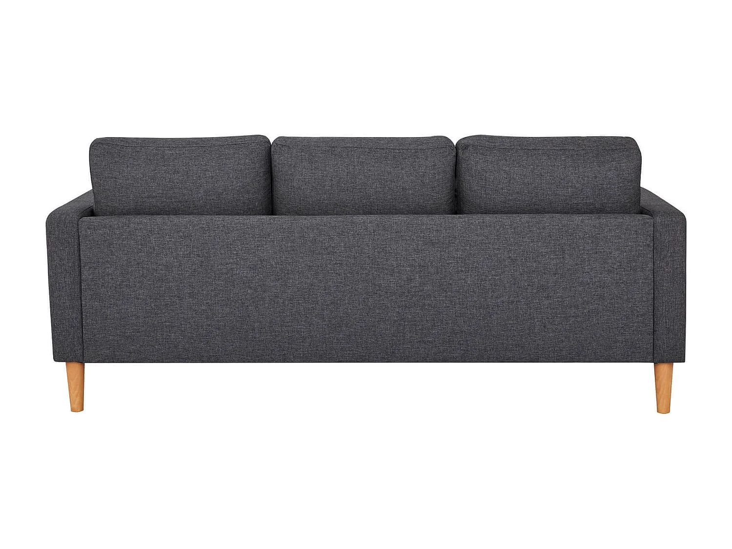 MilaniHome.it - Divano in tessuto 3 posti colorato di design scandinavo moderno per interno casa salotto sala d'attesa ufficiodi coloreGrigio scuro