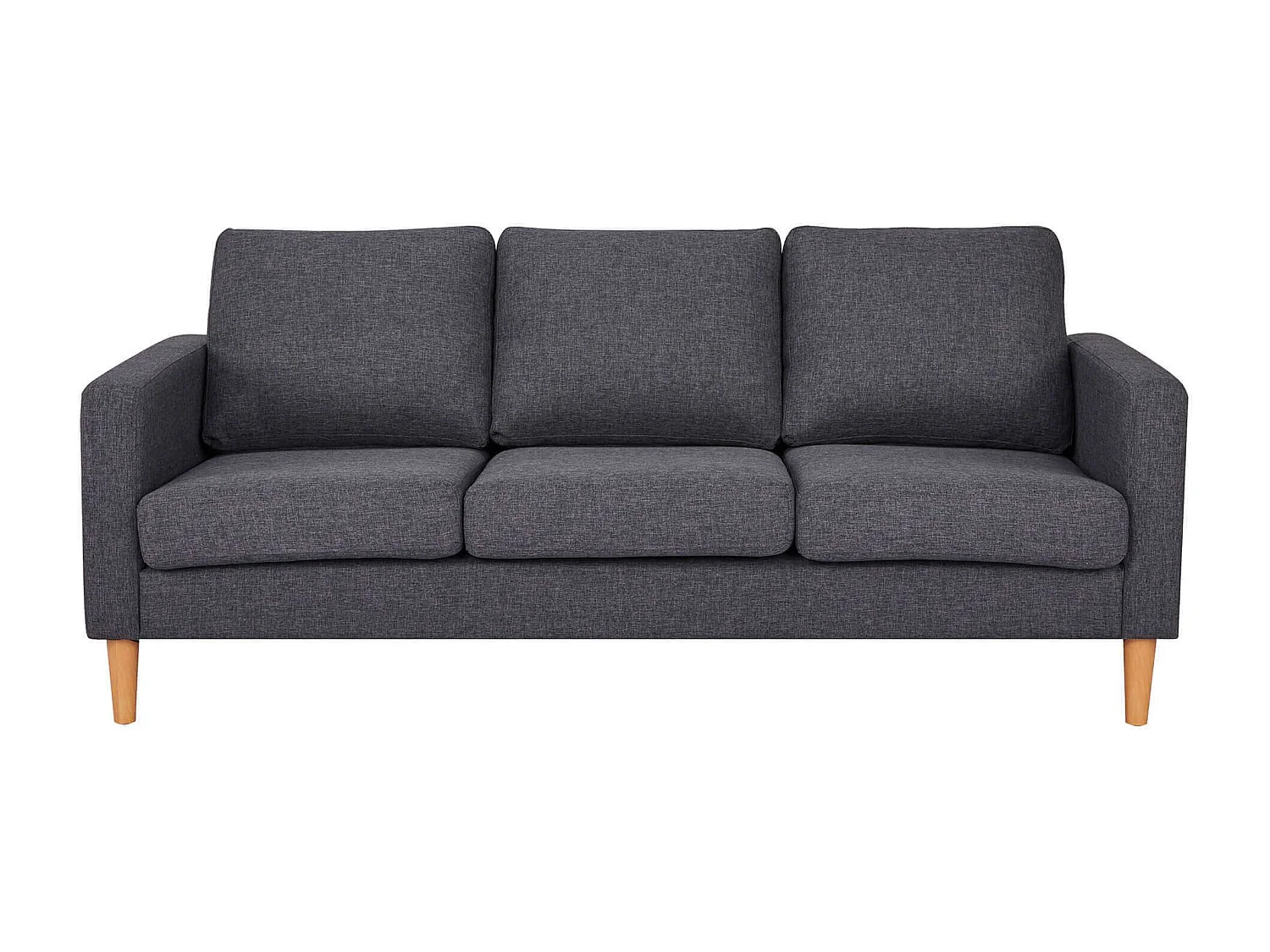 MilaniHome.it - Divano in tessuto 3 posti colorato di design scandinavo moderno per interno casa salotto sala d'attesa ufficiodi coloreGrigio scuro