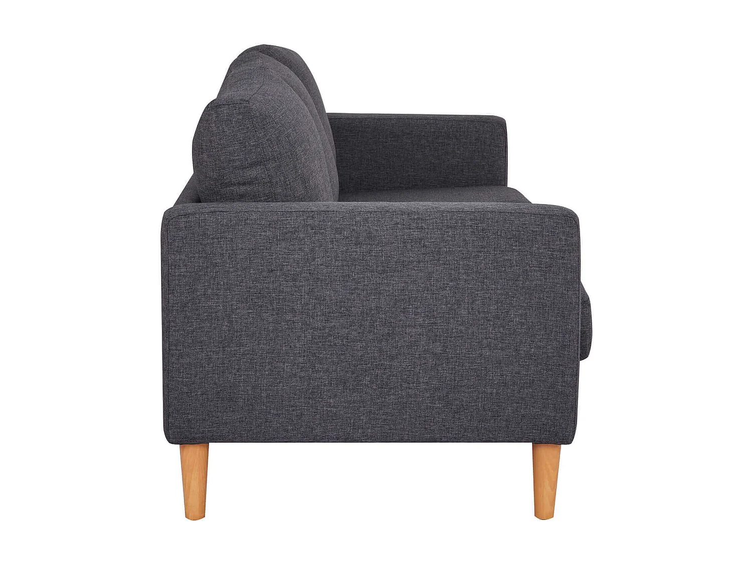 MilaniHome.it - Divano in tessuto 3 posti colorato di design scandinavo moderno per interno casa salotto sala d'attesa ufficiodi coloreGrigio scuro