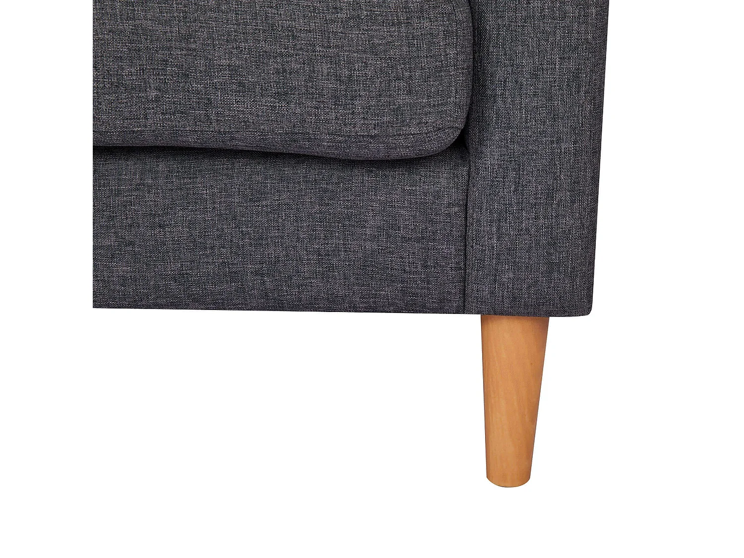 MilaniHome.it - Divano in tessuto 3 posti colorato di design scandinavo moderno per interno casa salotto sala d'attesa ufficiodi coloreGrigio scuro