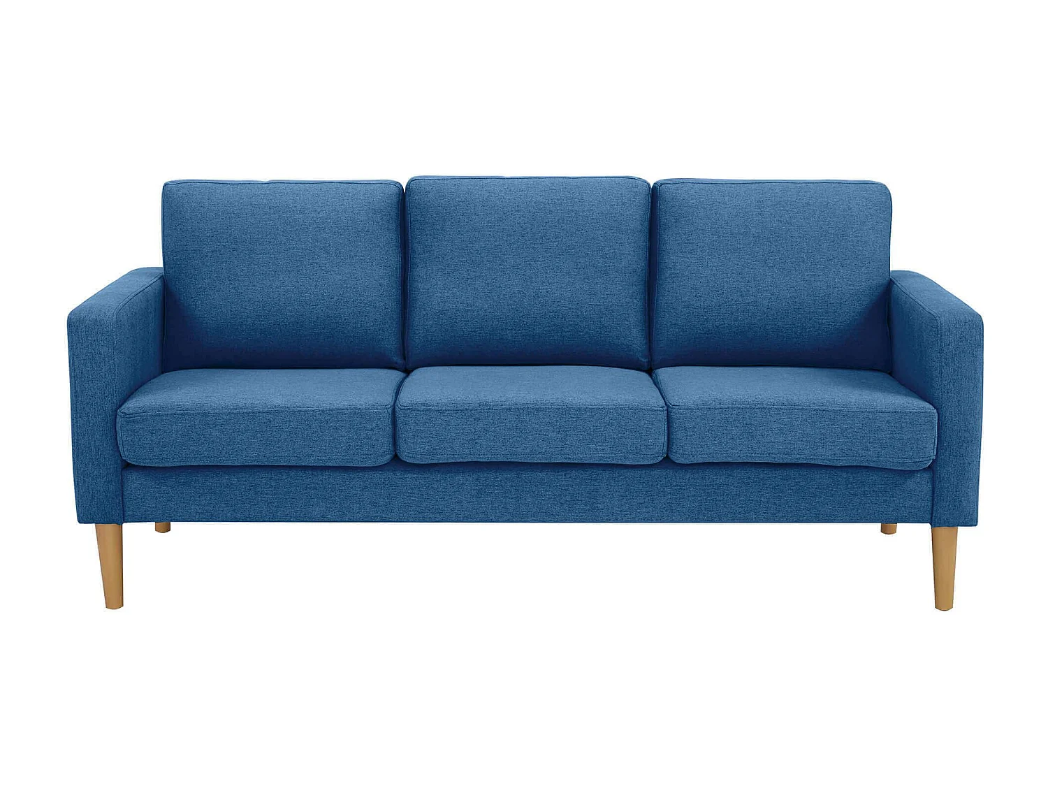 MilaniHome.it - Divano in tessuto 3 posti colorato di design scandinavo moderno per interno casa salotto sala d'attesa ufficiodi coloreBlu