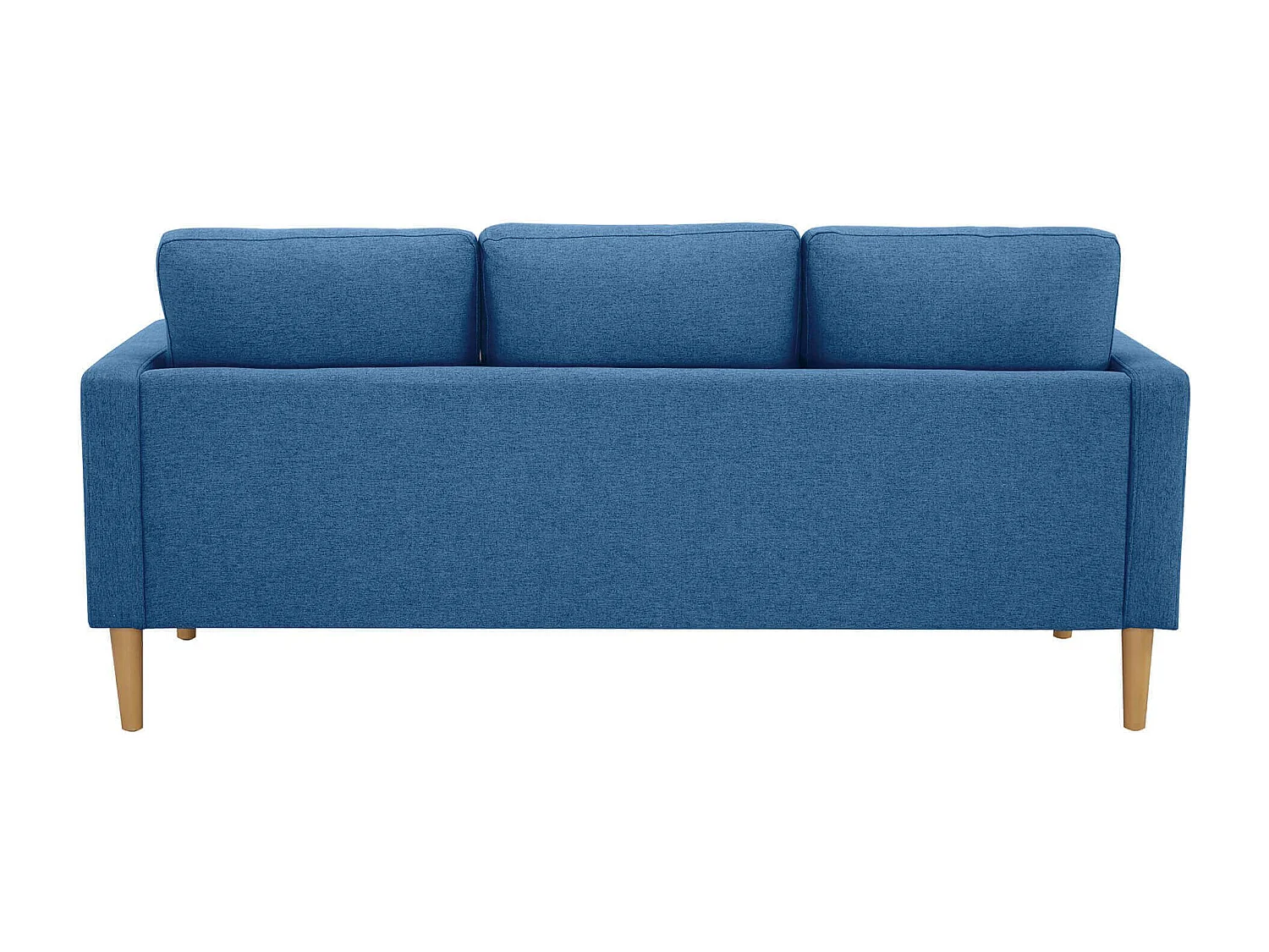 MilaniHome.it - Divano in tessuto 3 posti colorato di design scandinavo moderno per interno casa salotto sala d'attesa ufficiodi coloreBlu