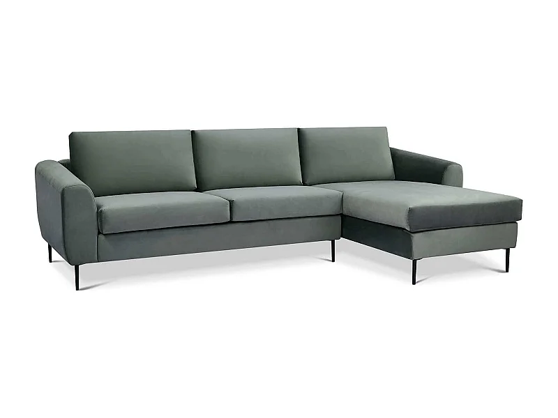 MilaniHome.it - divano 3 posti con penisola di design moderno cm 180x97x85hdi coloreGrigio