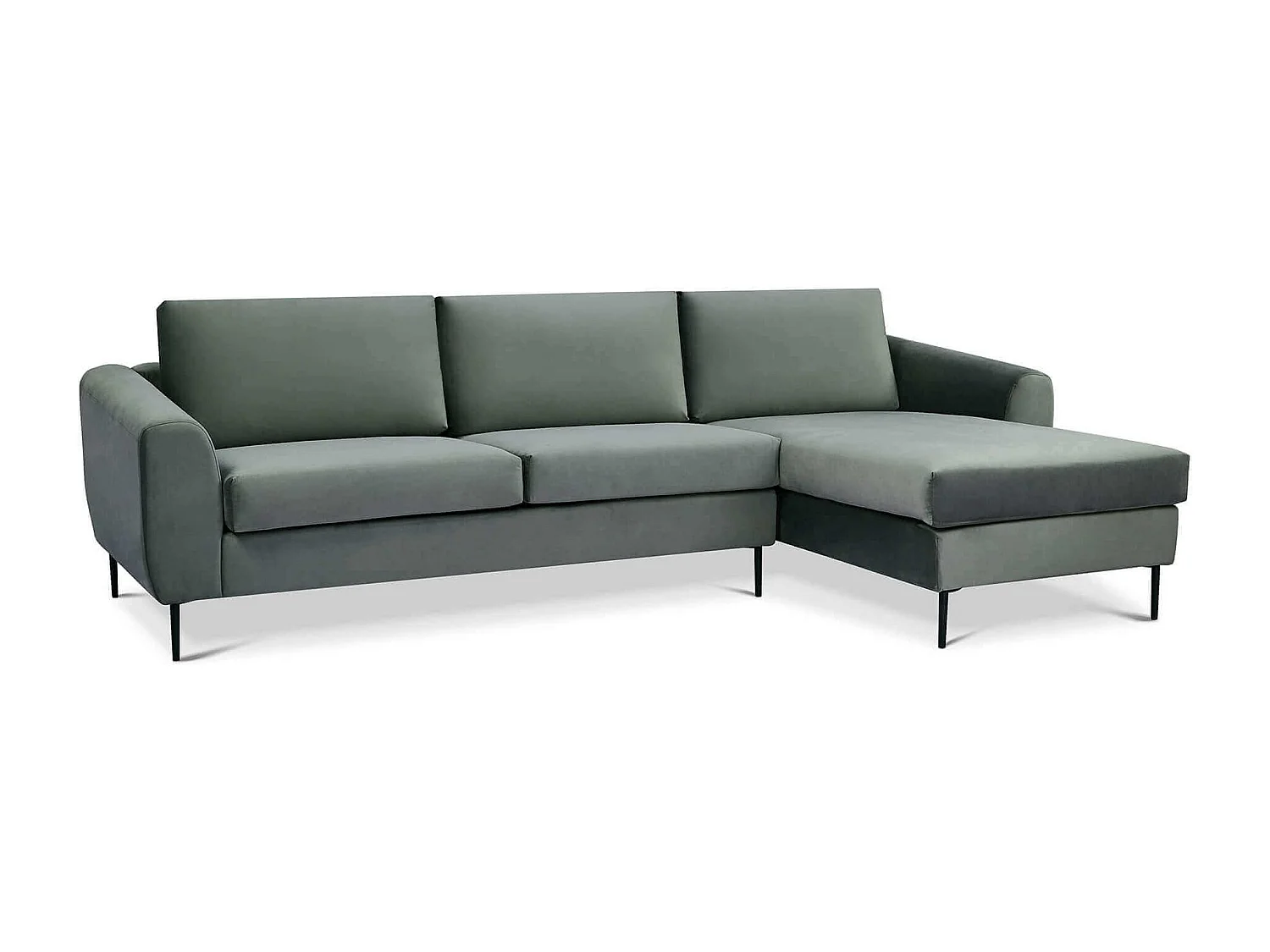 MilaniHome.it - divano 3 posti con penisola di design moderno cm 180x97x85hdi coloreGrigio