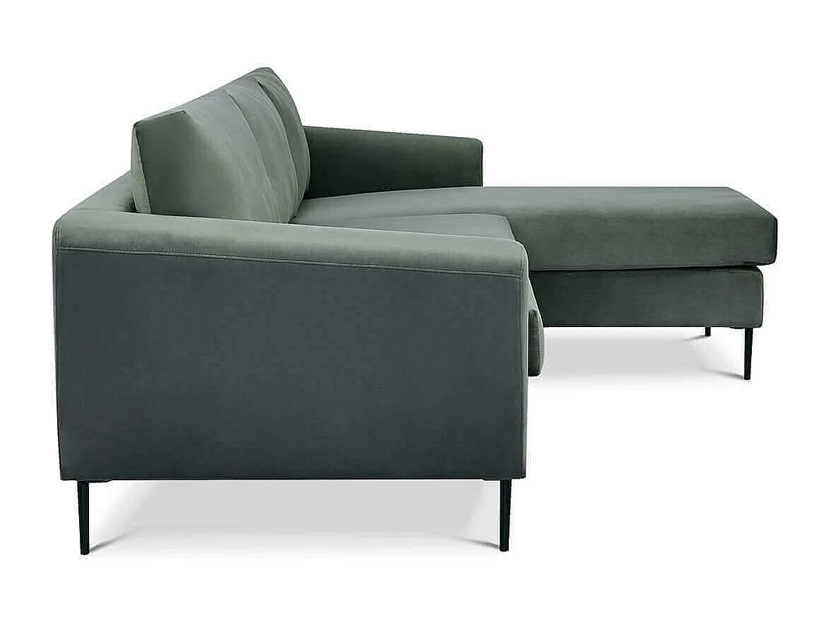 MilaniHome.it - divano 3 posti con penisola di design moderno cm 180x97x85hdi coloreGrigio