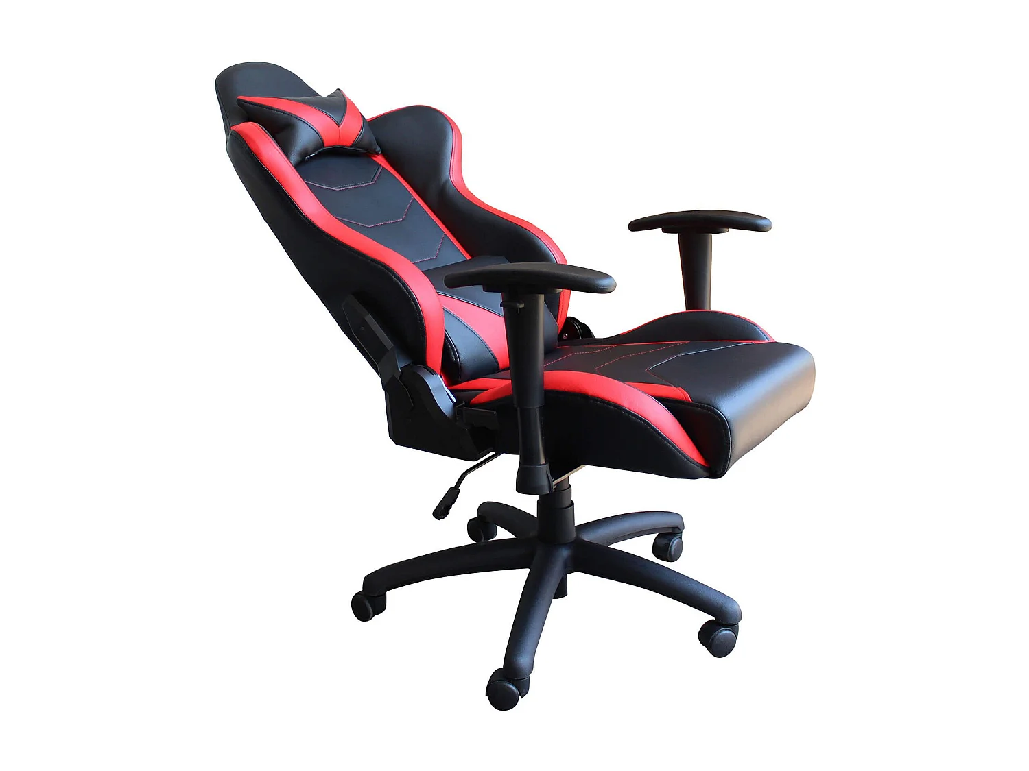 MilaniHome.it - poltrona da gaming ergonomica con poggiatesta e supporto lombare sedia da lavoro girevole regolabiledi coloreRosso