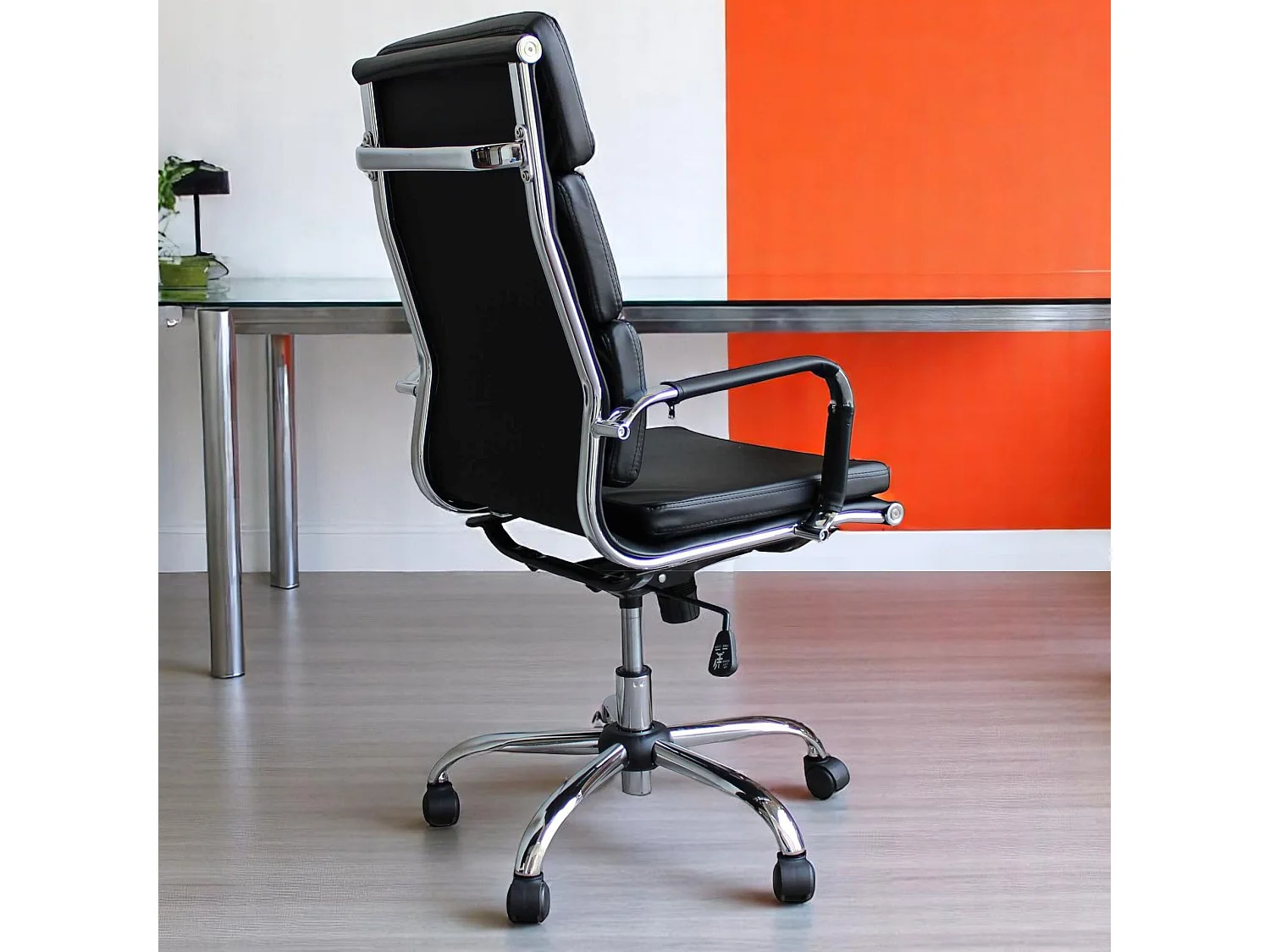 MilaniHome.it - poltrona da ufficio ergonomica con poggiatesta e supporto lombare sedia da lavoro girevole regolabiledi coloreNero