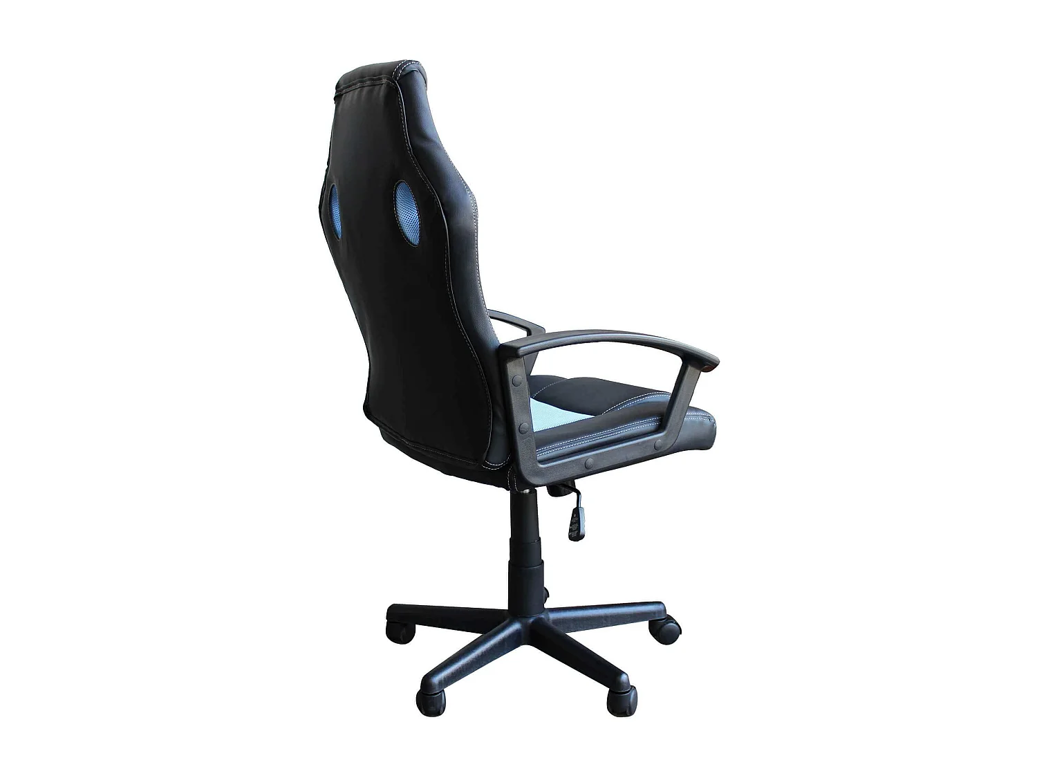 MilaniHome.it - poltrona da gaming ergonomica con poggiatesta e supporto lombare sedia da lavoro girevole regolabiledi coloreAzzurro