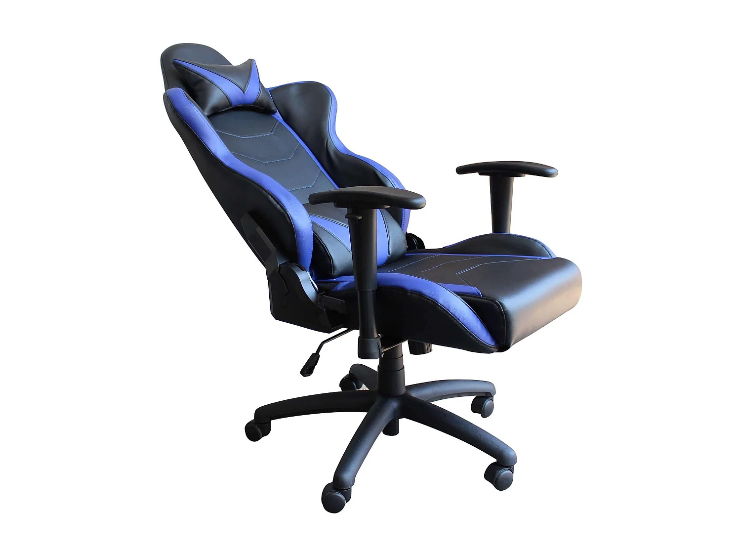 MilaniHome.it - poltrona da gaming ergonomica con poggiatesta e supporto lombare sedia da lavoro girevole regolabiledi coloreBlu