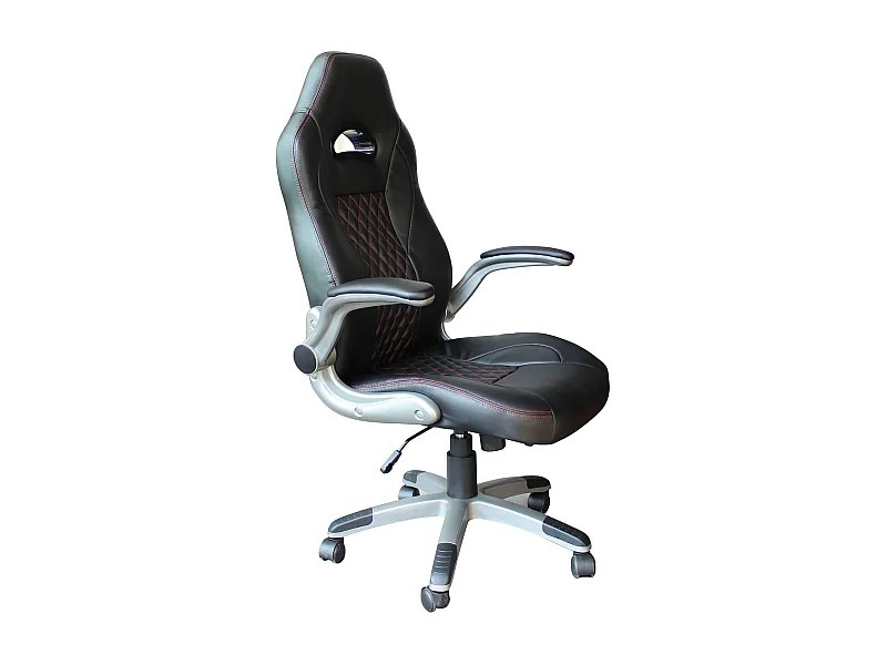 MilaniHome.it - poltrona da gaming ergonomica con poggiatesta e supporto lombare sedia da lavoro girevole regolabiledi coloreNero