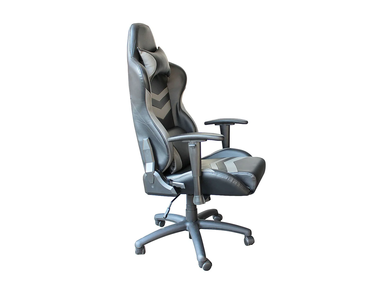 MilaniHome.it - poltrona da gaming ergonomica con poggiatesta e supporto lombare sedia da lavoro girevole regolabiledi coloreGrigio