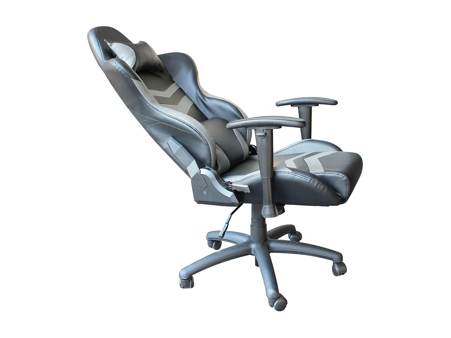 MilaniHome.it - poltrona da gaming ergonomica con poggiatesta e supporto lombare sedia da lavoro girevole regolabiledi coloreGrigio